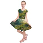 Mountains Trees Forest Kids  Short Sleeve Dress