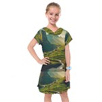 Mountains Trees Forest Kids  Drop Waist Dress