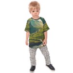 Mountains Trees Forest Kids  Raglan T-Shirt