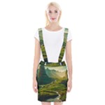 Mountains Trees Forest Braces Suspender Skirt