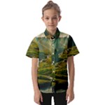 Mountains Trees Forest Kids  Short Sleeve Shirt