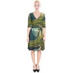 Mountains Trees Forest Wrap Up Cocktail Dress