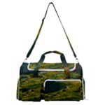 Mountains Trees Forest Sports Gym Duffle Bag with Shoe Compartment