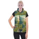 Mountains Trees Forest Women s Button Up Vest