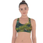 Mountains Trees Forest Cross String Back Sports Bra