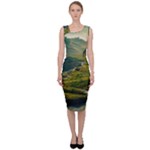 Mountains Trees Forest Sleeveless Pencil Dress
