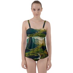 Twist Front Tankini Set 