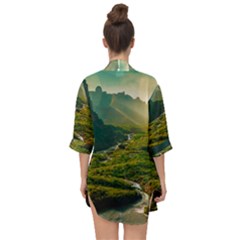 Open Front Chiffon Kimono 