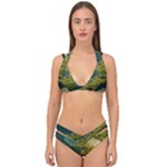 Mountains Trees Forest Double Strap Halter Bikini Set