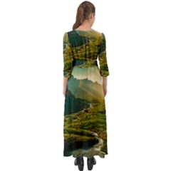 Button Up Boho Maxi Dress 