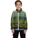 Mountains Trees Forest Kids  High Neck Windbreaker