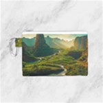 Mountains Trees Forest Canvas Cosmetic Bag (Small)