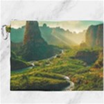 Mountains Trees Forest Canvas Cosmetic Bag (XXXL)