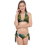Mountains Trees Forest Tie It Up Bikini Set