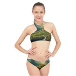 Mountains Trees Forest High Neck Bikini Set
