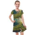 Mountains Trees Forest Kids  Cross Web Dress