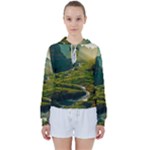 Mountains Trees Forest Women s Tie Up Sweat