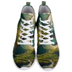 Mountains Trees Forest Men s Lightweight High Top Sneakers