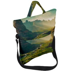 Fold Over Handle Tote Bag 