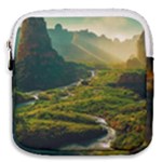 Mountains Trees Forest Mini Square Pouch