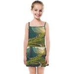 Mountains Trees Forest Kids  Summer Sun Dress
