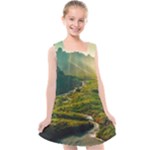 Mountains Trees Forest Kids  Cross Back Dress