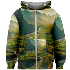 Kids  Zipper Hoodie Without Drawstring 