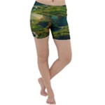 Mountains Trees Forest Lightweight Velour Yoga Shorts