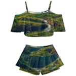 Mountains Trees Forest Kids  Off Shoulder Skirt Bikini