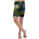 Mountains Trees Forest Kids  Lightweight Velour Cropped Yoga Leggings
