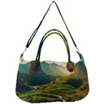 Mountains Trees Forest Removable Strap Handbag