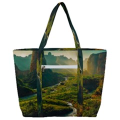 Zip Up Canvas Bag 