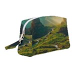 Mountains Trees Forest Wristlet Pouch Bag (Medium)