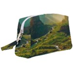 Mountains Trees Forest Wristlet Pouch Bag (Large)