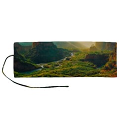 Mountains Trees Forest Roll Up Canvas Pencil Holder (M) from ArtsNow.com