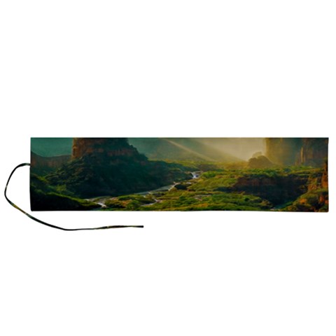 Mountains Trees Forest Roll Up Canvas Pencil Holder (L) from ArtsNow.com