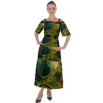 Mountains Trees Forest Shoulder Straps Boho Maxi Dress 
