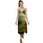 Mountains Trees Forest Halter Tie Back Dress 