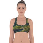 Mountains Trees Forest Cross Back Hipster Bikini Top 