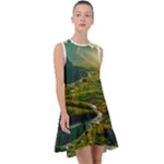 Mountains Trees Forest Frill Swing Dress