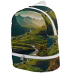 Mountains Trees Forest Zip Bottom Backpack