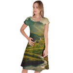 Mountains Trees Forest Classic Short Sleeve Dress