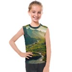 Mountains Trees Forest Kids  Mesh Tank Top