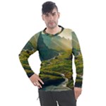 Mountains Trees Forest Men s Pique Long Sleeve T-Shirt