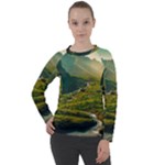 Mountains Trees Forest Women s Long Sleeve Raglan T-Shirt