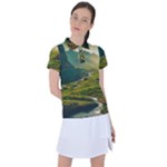 Mountains Trees Forest Women s Polo T-Shirt