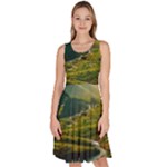 Mountains Trees Forest Knee Length Skater Dress With Pockets