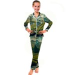 Mountains Trees Forest Kids  Satin Long Sleeve Pajamas Set