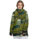 Mountains Trees Forest Women s Pullover Zip Ski and Snowboard Waterproof Breathable Jacket