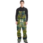 Mountains Trees Forest Men s Front Zip Ski And Snowboard Bib Pants